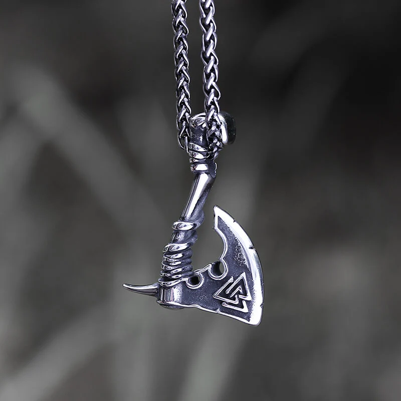 6939-valknut-symbol-axe-stainless-steel-viking-pendant-8.webp Valknut Symbol Axe Stainless Steel Viking Pendant