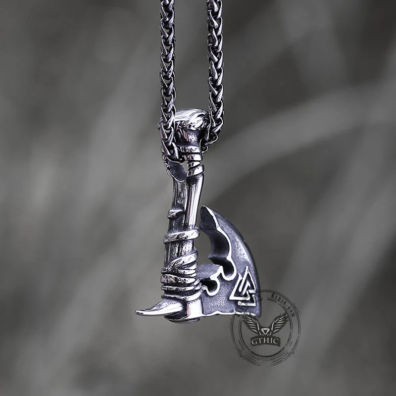 6939-valknut-symbol-axe-stainless-steel-viking-pendant-9.webp Valknut Symbol Axe Stainless Steel Viking Pendant