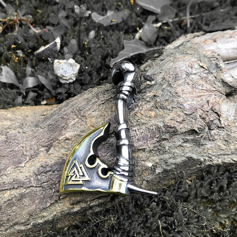 6941-gold-silver-pendant-only-gold-silver-pendant-only-variation-1.jpg Valknut Symbol Axe Stainless Steel Viking Pendant