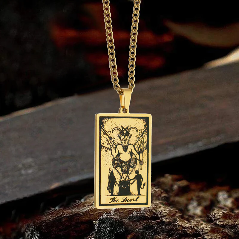 6975-the-devil-major-arcana-tarot-stainless-steel-necklace-2.webp The Devil Major Arcana Tarot Stainless Steel Necklace