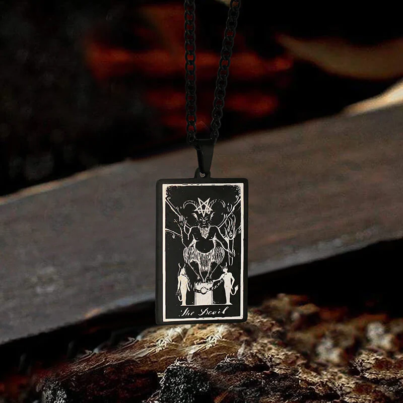 6975-the-devil-major-arcana-tarot-stainless-steel-necklace-3.webp The Devil Major Arcana Tarot Stainless Steel Necklace
