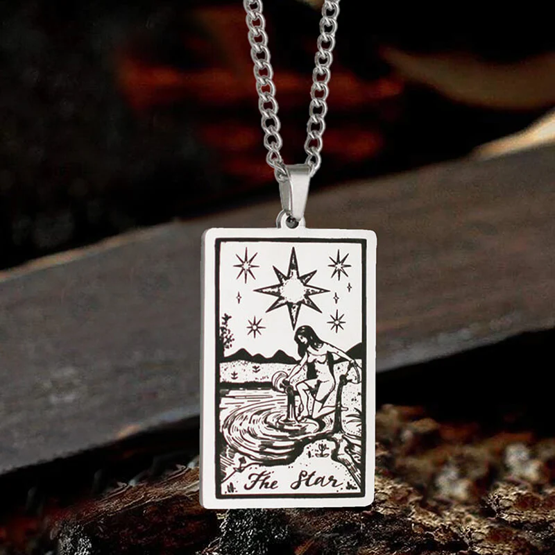 The Star Major Arcana Tarot Stainless Steel Necklace