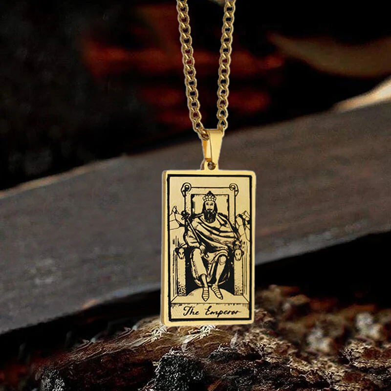 7007-the-emperor-tarot-card-stainless-steel-necklace-2.webp The Emperor Tarot Card Stainless Steel Necklace