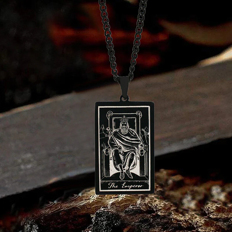7007-the-emperor-tarot-card-stainless-steel-necklace-3.webp The Emperor Tarot Card Stainless Steel Necklace