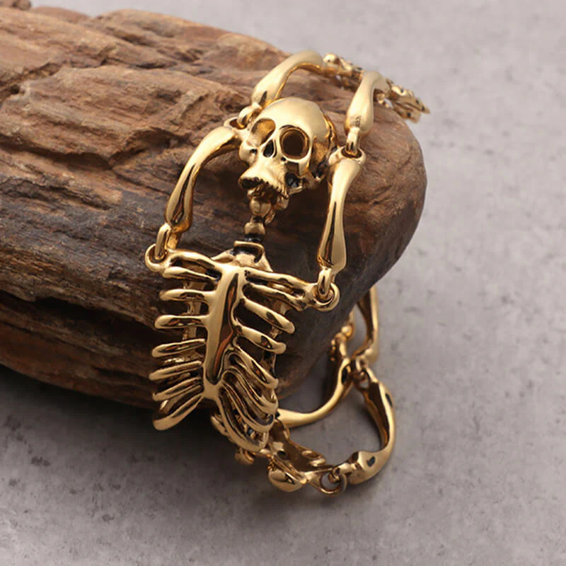 Gothic Body Skull Stainless Steel Bracelet