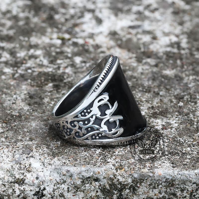 7438-black-epoxy-embossed-stainless-steel-ring-5.jpg Black Epoxy Embossed Stainless Steel Ring