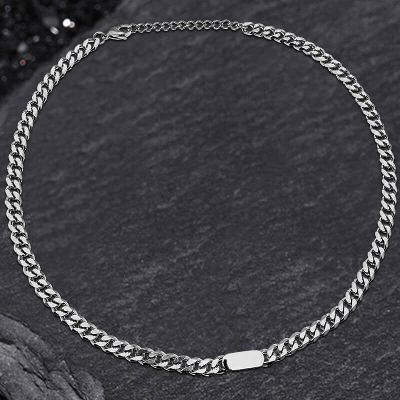 7450-cuban-classic-stainless-steel-necklace-1.jpg Cuban Classic Stainless Steel Necklace