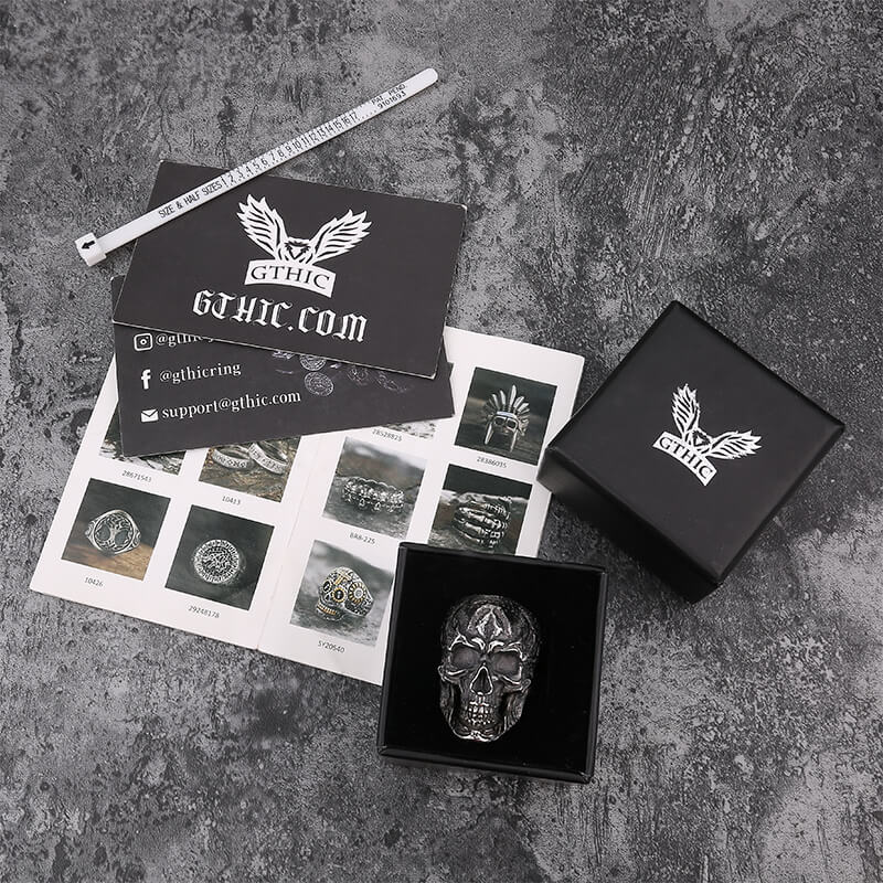 7471-classic-skull-stainless-steel-ring-9.jpg Classic Skull Stainless Steel Ring