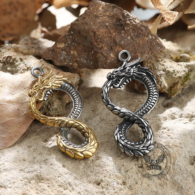 7479-norse-dragon-stainless-steel-ouroboros-pendant-6.jpg Norse Dragon Stainless Steel Ouroboros Pendant