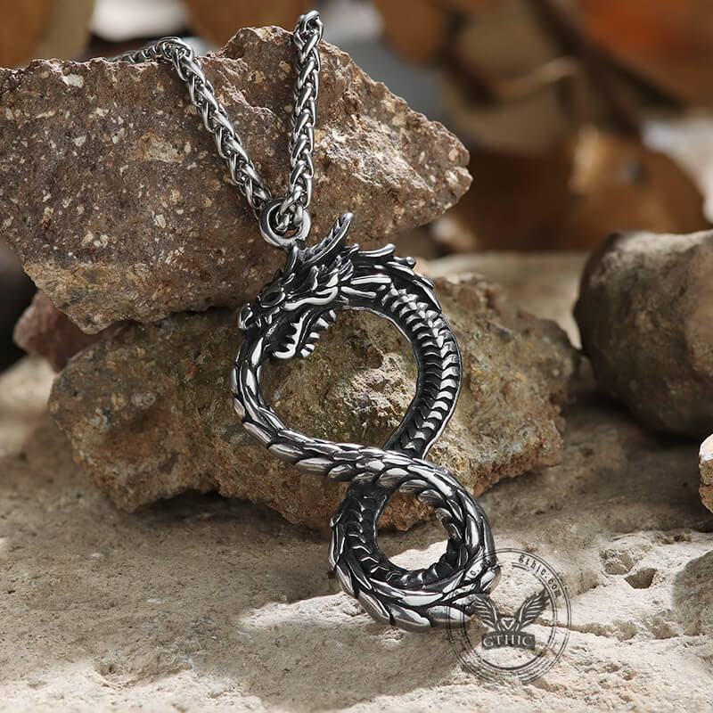 7479-norse-dragon-stainless-steel-ouroboros-pendant-9.jpg Norse Dragon Stainless Steel Ouroboros Pendant