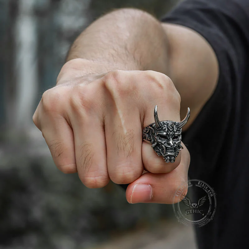 7499-vintage-oni-mask-stainless-steel-ring-3.webp Vintage Oni Mask Stainless Steel Ring