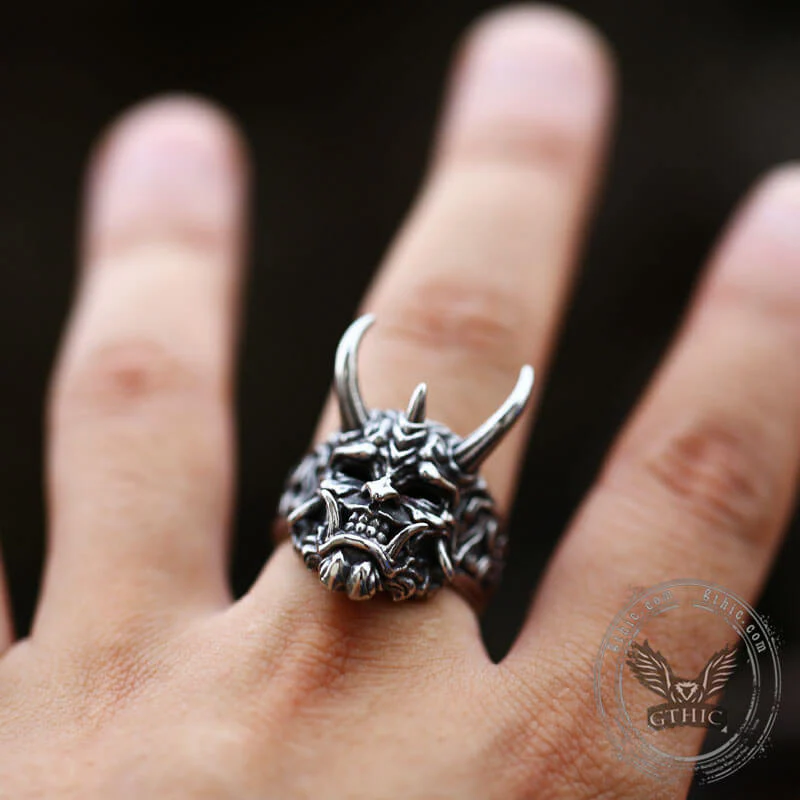 7499-vintage-oni-mask-stainless-steel-ring-6.webp Vintage Oni Mask Stainless Steel Ring