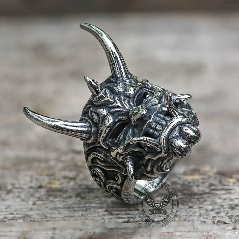 7499-vintage-oni-mask-stainless-steel-ring-7.jpg Vintage Oni Mask Stainless Steel Ring