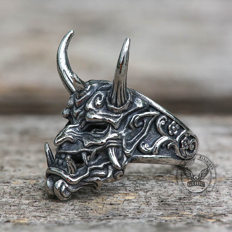7499-vintage-oni-mask-stainless-steel-ring-8.jpg Vintage Oni Mask Stainless Steel Ring