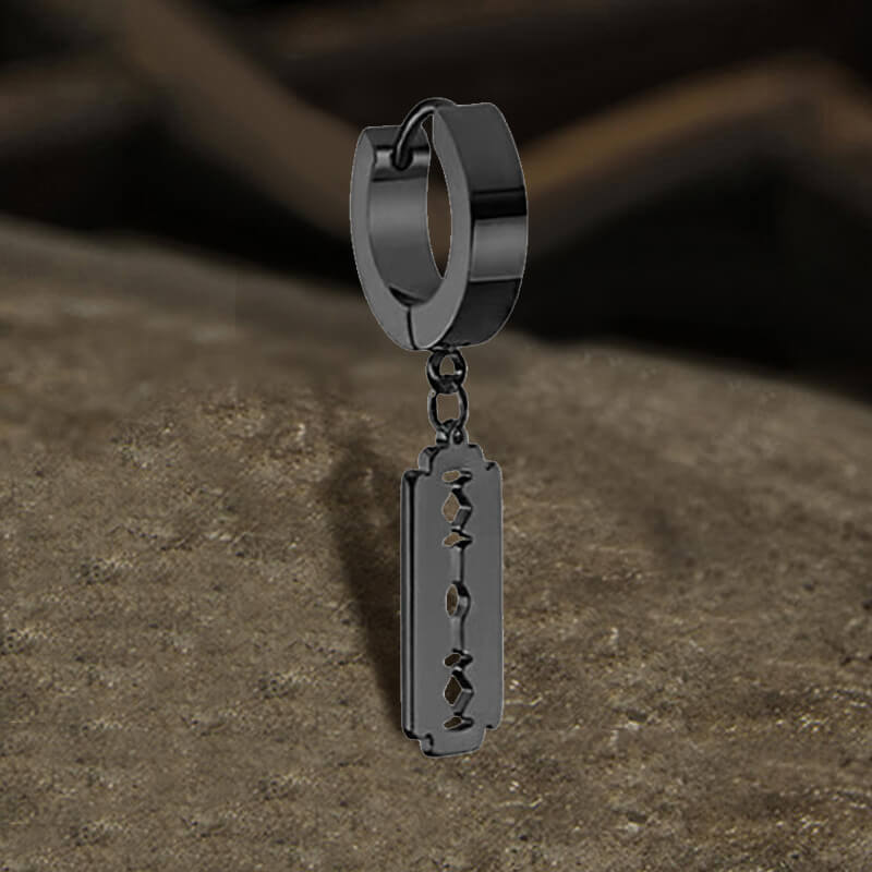 7520-punk-razor-blade-stainless-steel-hoop-earring-7.jpg Punk Razor Blade Stainless Steel Hoop Earring
