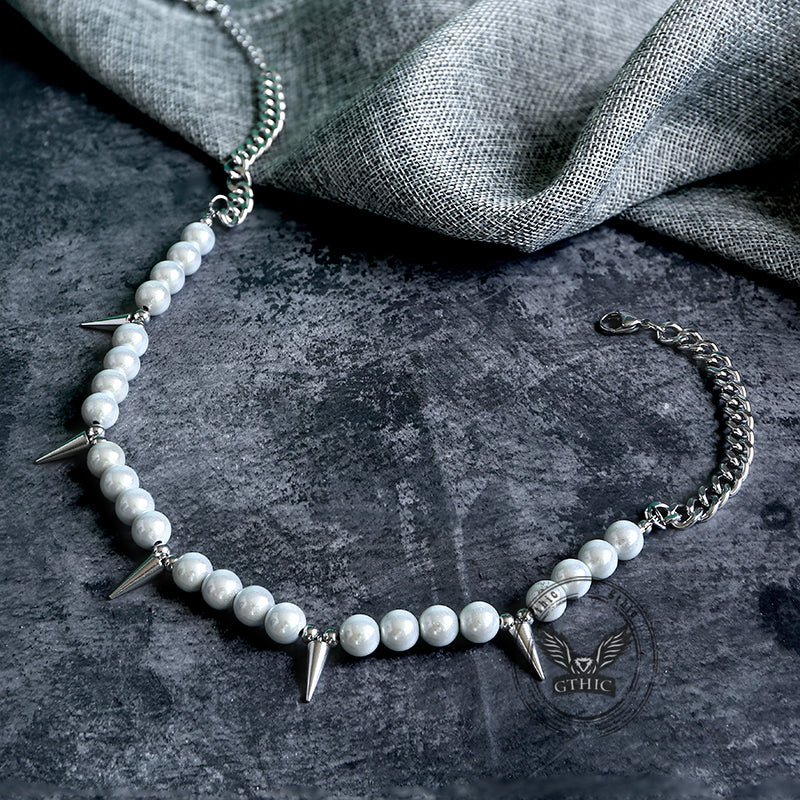7527-rivet-pearl-stainless-steel-necklace-7.jpg Rivet Pearl Stainless Steel Necklace