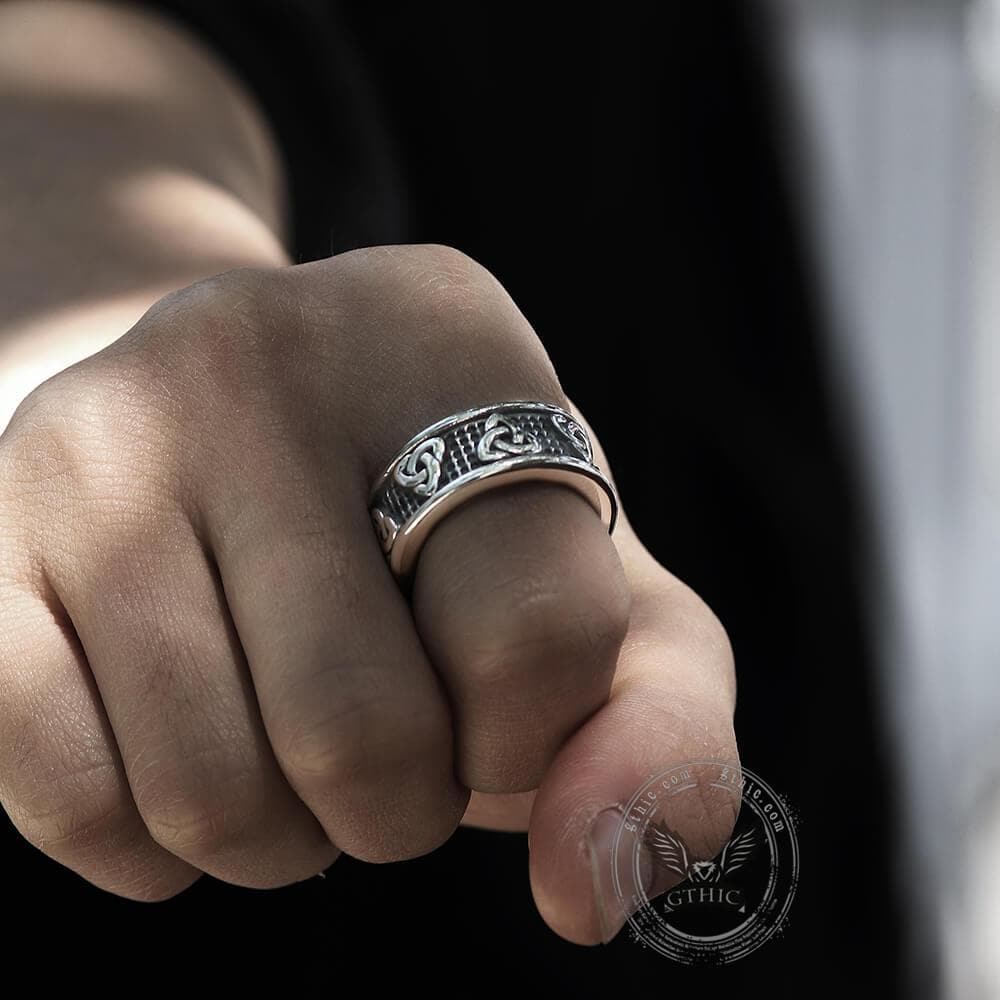 761-warrior-triquetra-stainless-steel-viking-ring-7.jpg Warrior Triquetra Stainless Steel Viking Ring