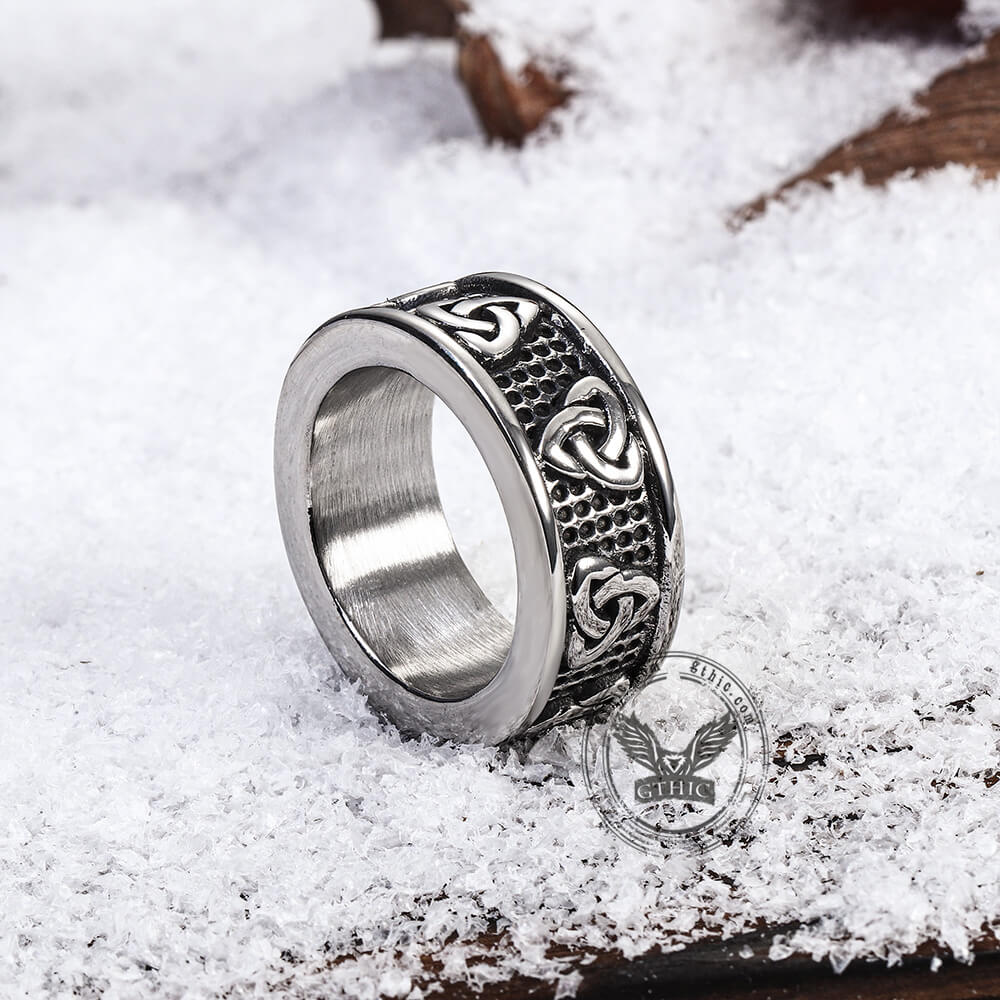761-warrior-triquetra-stainless-steel-viking-ring-9.jpg Warrior Triquetra Stainless Steel Viking Ring