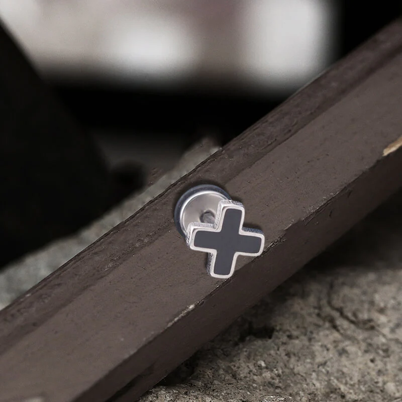7630-simple-cross-stainless-steel-earring-5.webp Simple Cross Stainless Steel Earring