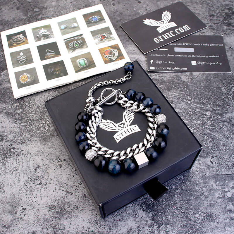 7637-green-tiger-eye-stainless-steel-bracelet-10.jpg Green Tiger Eye Stainless Steel Bracelet