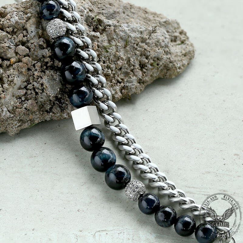 7637-green-tiger-eye-stainless-steel-bracelet-9.jpg Green Tiger Eye Stainless Steel Bracelet
