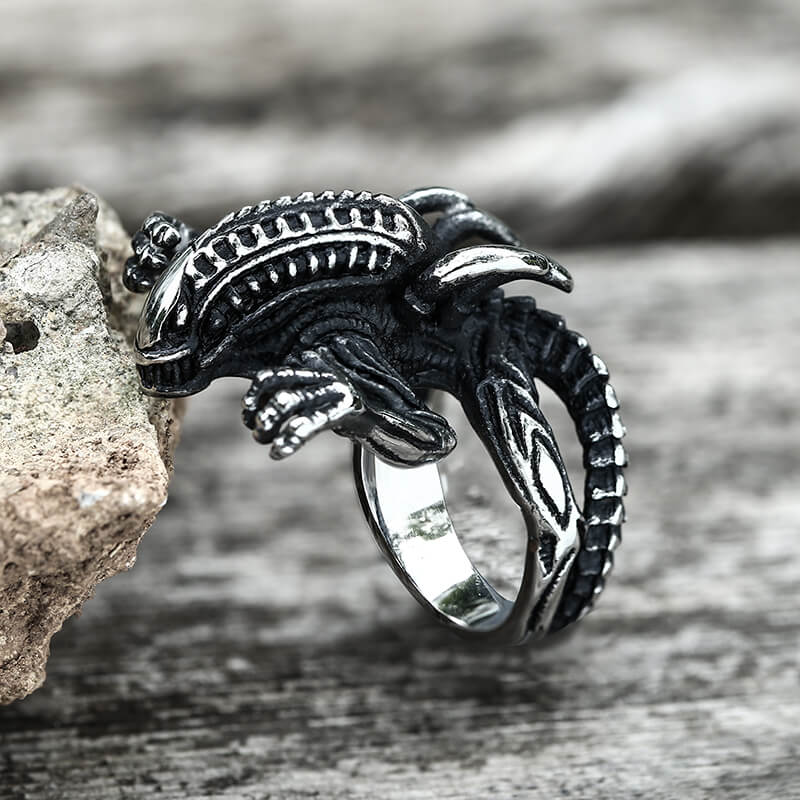 7686-predator-stainless-steel-skull-ring-4.jpg Predator Stainless Steel Skull Ring