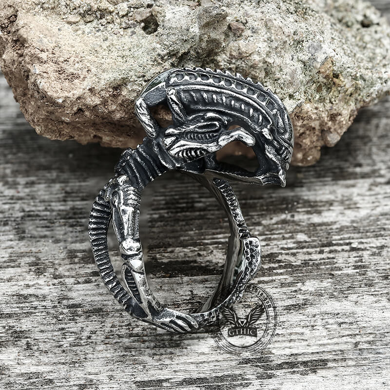 7693-punk-alien-stainless-steel-predator-ring-4.jpg Punk Alien Stainless Steel Predator Ring