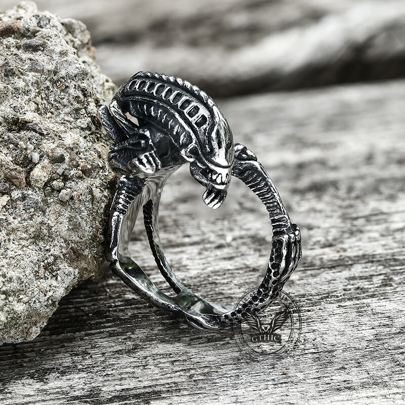 7693-punk-alien-stainless-steel-predator-ring-9.jpg Punk Alien Stainless Steel Predator Ring