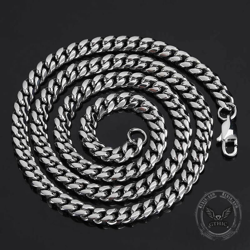 7772-miami-cuban-stainless-steel-choker-chain-necklace-1.jpg Miami Cuban Stainless Steel Choker Chain Necklace