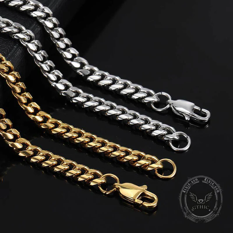 Miami Cuban Stainless Steel Choker Chain Necklace