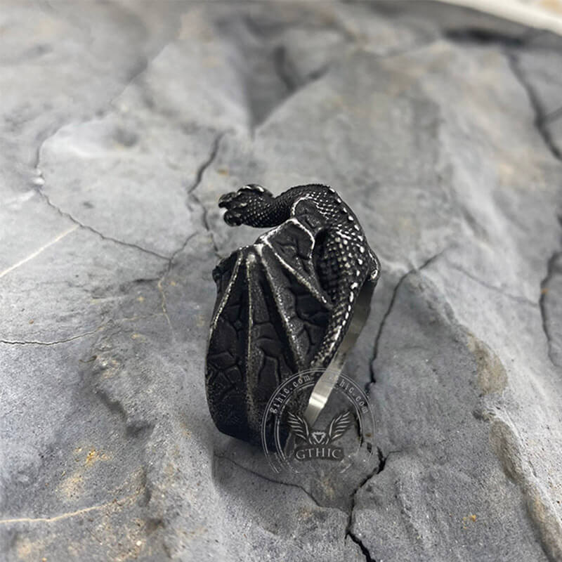 7869-celtic-flying-dragon-stainless-steel-ring-4.jpg Celtic Flying Dragon Stainless Steel Ring