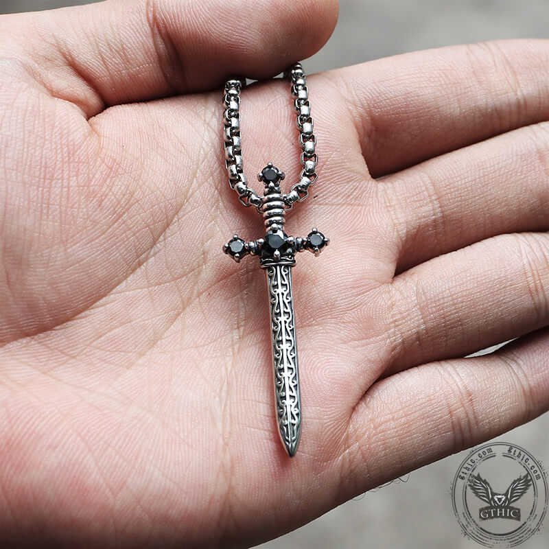 7885-vintage-sword-stainless-steel-pendant-3.jpg Vintage Sword Stainless Steel Pendant