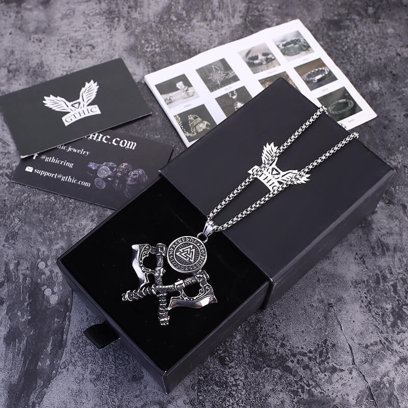 7973-valknut-battle-axe-stainless-steel-viking-pendant-6.jpg Valknut Battle Axe Stainless Steel Viking Pendant