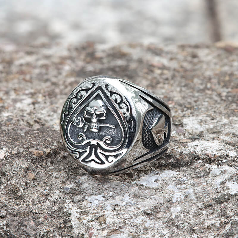 7998-spades-skull-stainless-steel-ring-4.jpg Spades Skull Stainless Steel Ring
