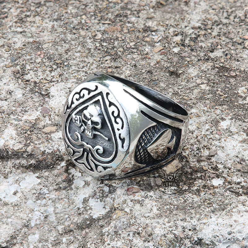 7998-spades-skull-stainless-steel-ring-5.jpg Spades Skull Stainless Steel Ring