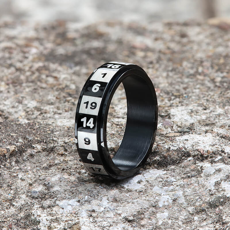 8066-black-6-black-6-variation-1.jpg D20 Random Number Stainless Steel Spinner Dice Ring