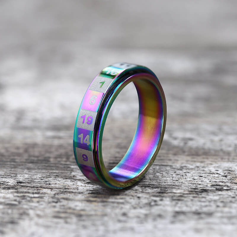 8072-multicolor-6-multicolor-6-variation-1.jpg D20 Random Number Stainless Steel Spinner Dice Ring