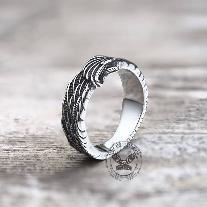 8078-hugging-angel-wing-stainless-steel-ring-10.jpg Hugging Angel Wing Stainless Steel Ring