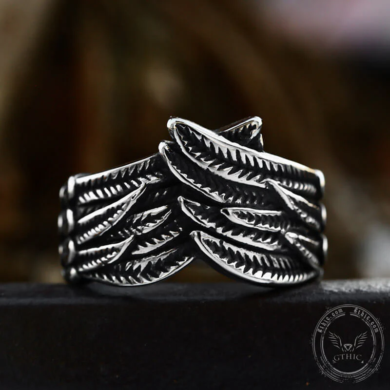 8078-hugging-angel-wing-stainless-steel-ring-11.webp Hugging Angel Wing Stainless Steel Ring