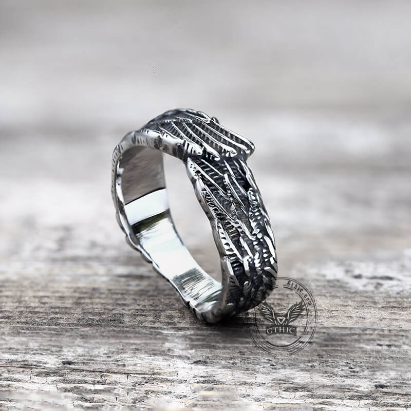 8078-hugging-angel-wing-stainless-steel-ring-7.jpg Hugging Angel Wing Stainless Steel Ring