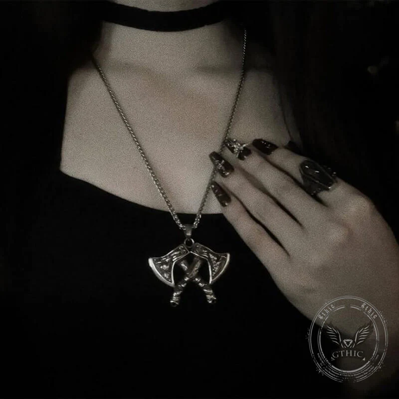 Nordic Axe Stainless Steel Viking Pendant