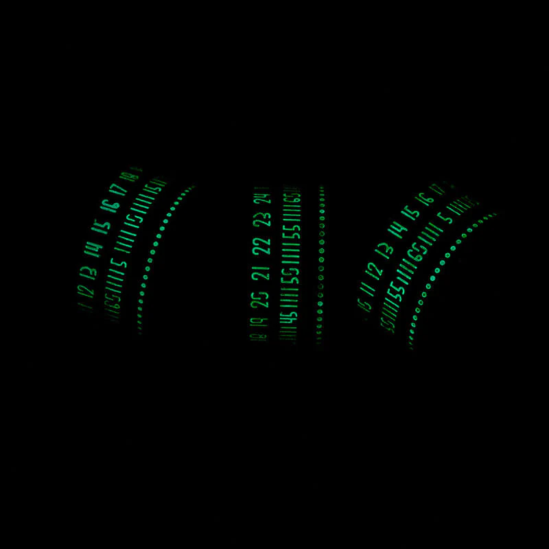 Luminous Arabic Numerals Stainless Steel Spinner Ring