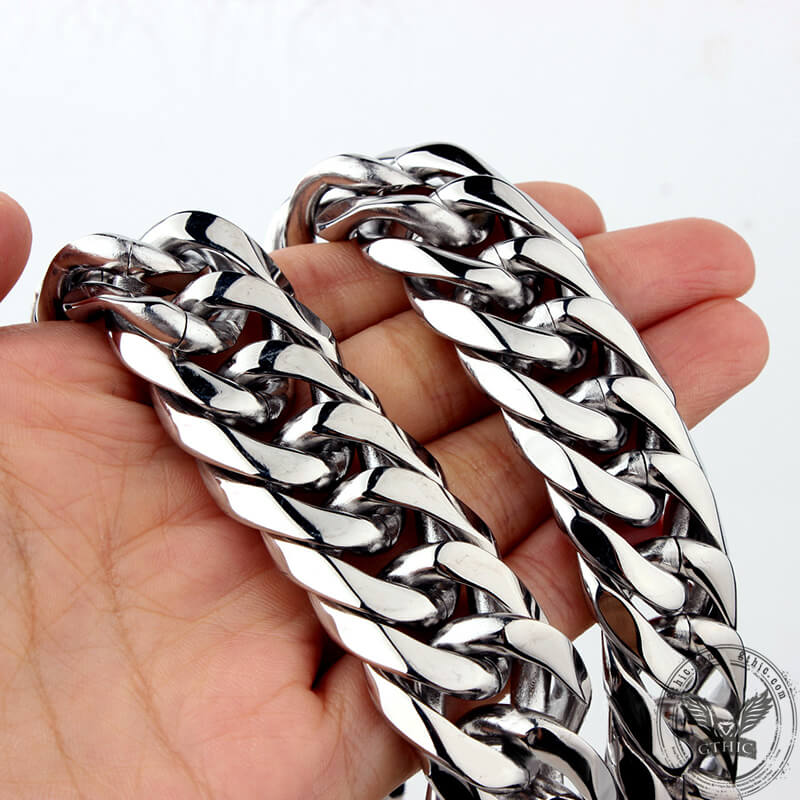 Heavy Men’s Stainless Steel Cuban Link Chain Necklace