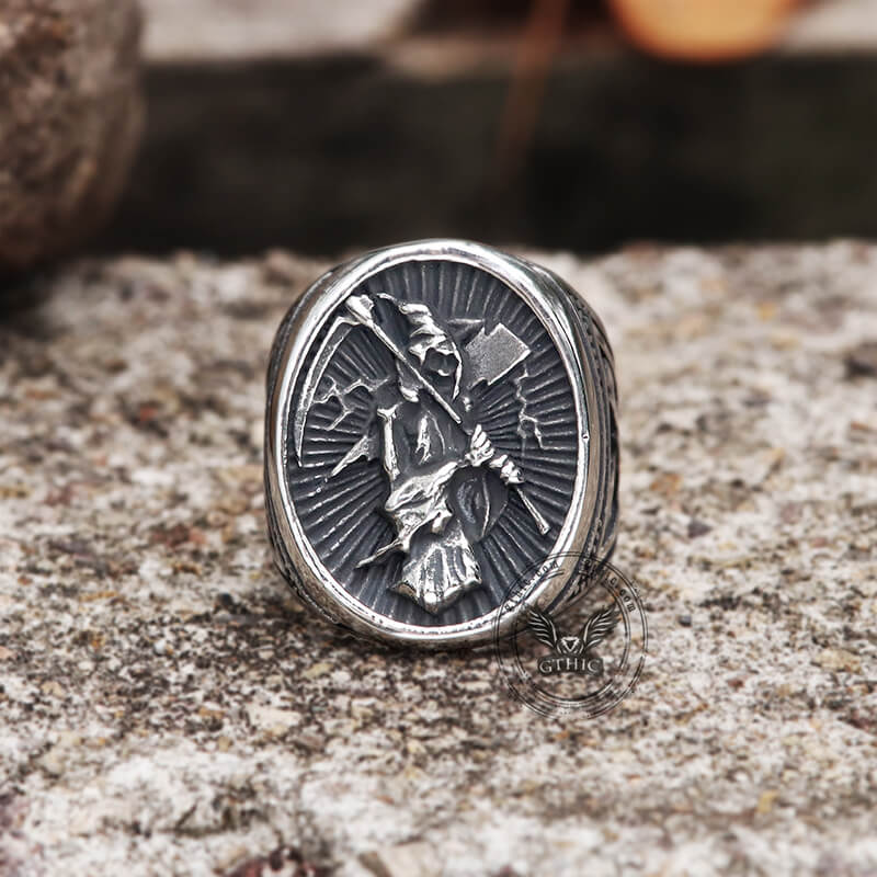 8199-vintage-reaper-scythe-stainless-steel-skull-ring-4.jpg Vintage Reaper Scythe Stainless Steel Skull Ring