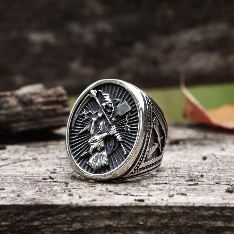 8200-stainless-steel-7-stainless-steel-7-variation-1.jpg Vintage Reaper Scythe Stainless Steel Skull Ring