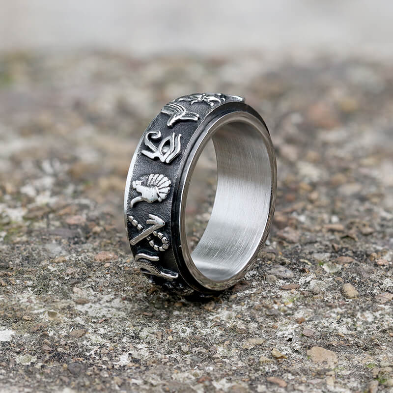 8207-egyptian-symbols-ankh-stainless-steel-spinner-ring-3.jpg Egyptian Symbols Ankh Stainless Steel Spinner Ring