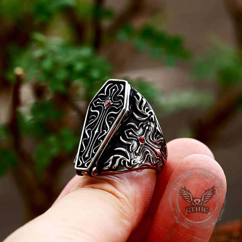 8248-gothic-vampire-coffin-stainless-steel-cross-ring-5.jpg Gothic Vampire Coffin Stainless Steel Cross Ring