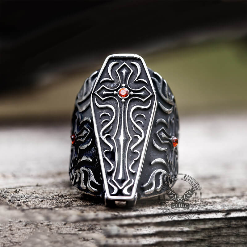 8248-gothic-vampire-coffin-stainless-steel-cross-ring-6.jpg Gothic Vampire Coffin Stainless Steel Cross Ring