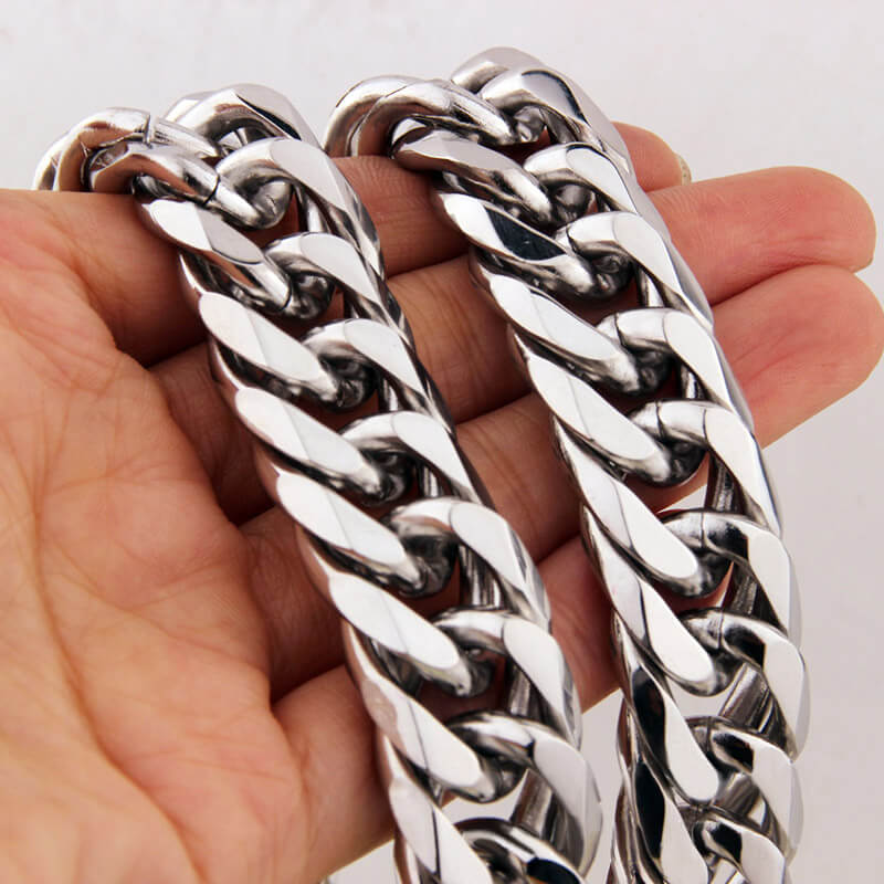 8360-heavy-polished-cuban-link-chain-stainless-steel-men-s-necklace-1.jpg Heavy Polished Cuban Link Chain Stainless Steel Men's Necklace