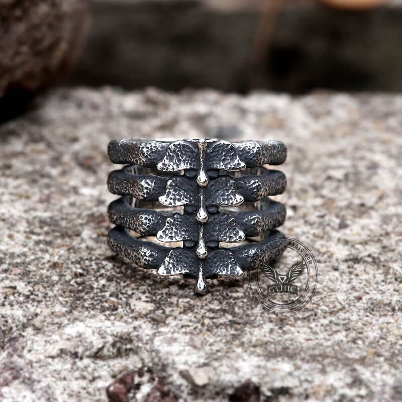 8366-detailed-vertebrae-stainless-steel-ring-5.jpg Detailed Vertebrae Stainless Steel Ring